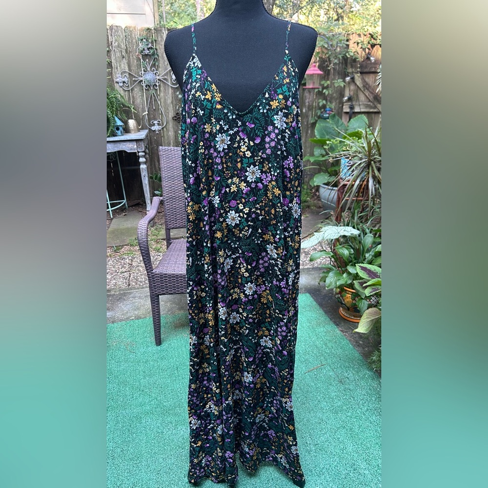 Old Navy Dark Floral Maxi Dress